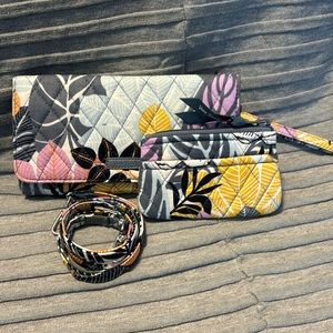 Vera Bradley Trifold Crossbody Wallet Set